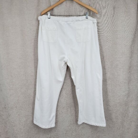 Fresh Produce White Cropped Pants and Matching Jacket Leisure Set Cotton - Picture 5 of 14